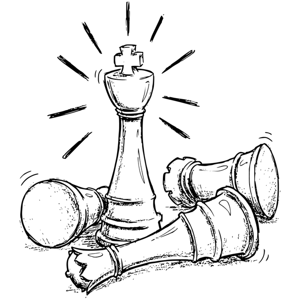 Pieza de ajedrez decorativa - Rey